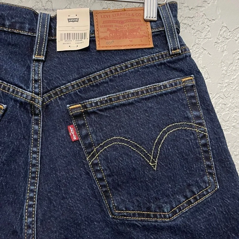 Levi's 501 Mid-Thigh Denim Shorts Size 24